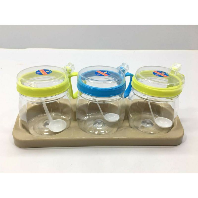 [ Giá Ưu Đãi ] Bộ 3 Lọ Đựng Gia Vị - Mã 2938