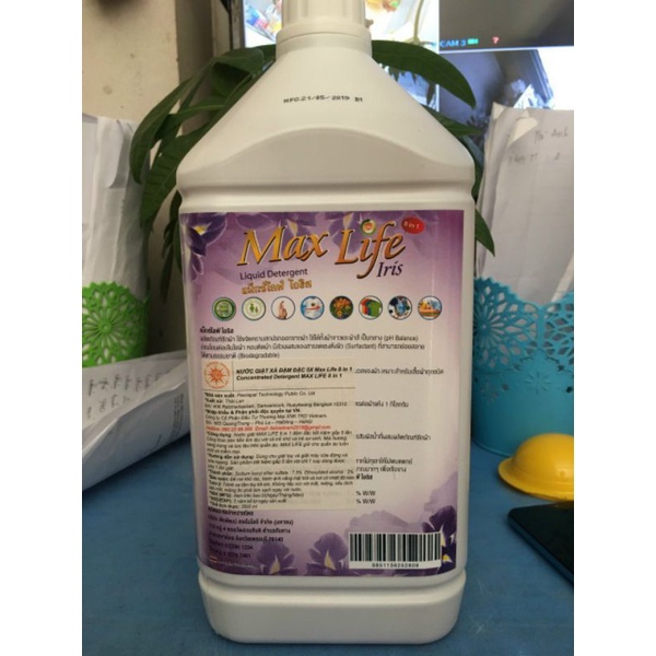 [ SẢN PHẨM MỚI ]Nước giặt MAXLIFE Thái lan 8 in 1 can 3500ml.