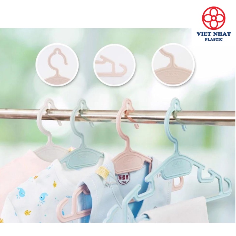 COMBO 10 Mắc quần áo nhựa Hokori cho bé Việt Nhật 2830 - Việt Nhật Plastic HN