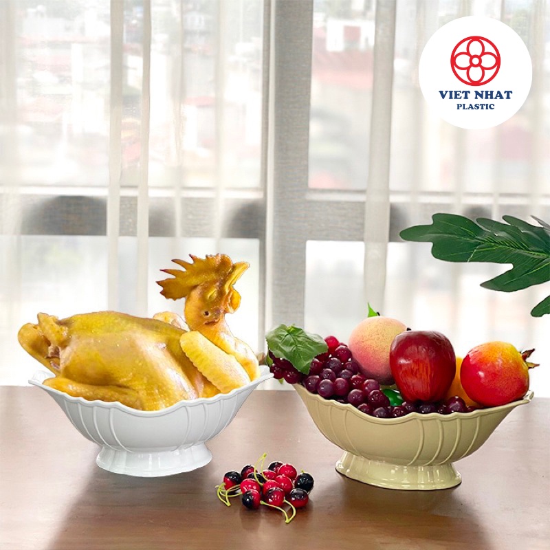 Đĩa thuyền để gà nguyên con hoặc để hoa quả trái cây bằng nhựa ABS (6815) - Việt Nhật Plastic HN