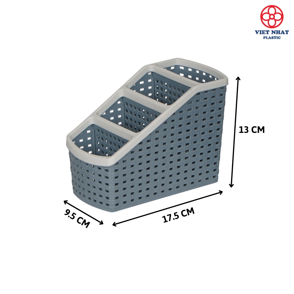 Khay nhựa tiện ích 4 ngăn Việt Nhật 2 size 5696-5688 - Việt Nhật Plastic H