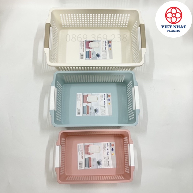 Khay A4, B5, rổ nhựa chữ nhật có quai cầm, khay văn phòng bằng nhựa - Việt Nhật Plastic HN