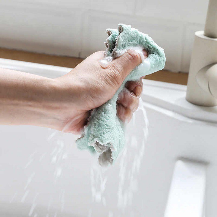 Khăn lau tay, lau bếp, lau chén đĩa đa năng 2 mặt siêu thấm 22*16cm - Việt Nhật Plastic HN