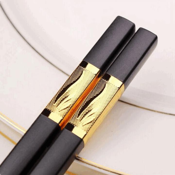Bộ vỉ đũa Khảm Vàng 10 đôi