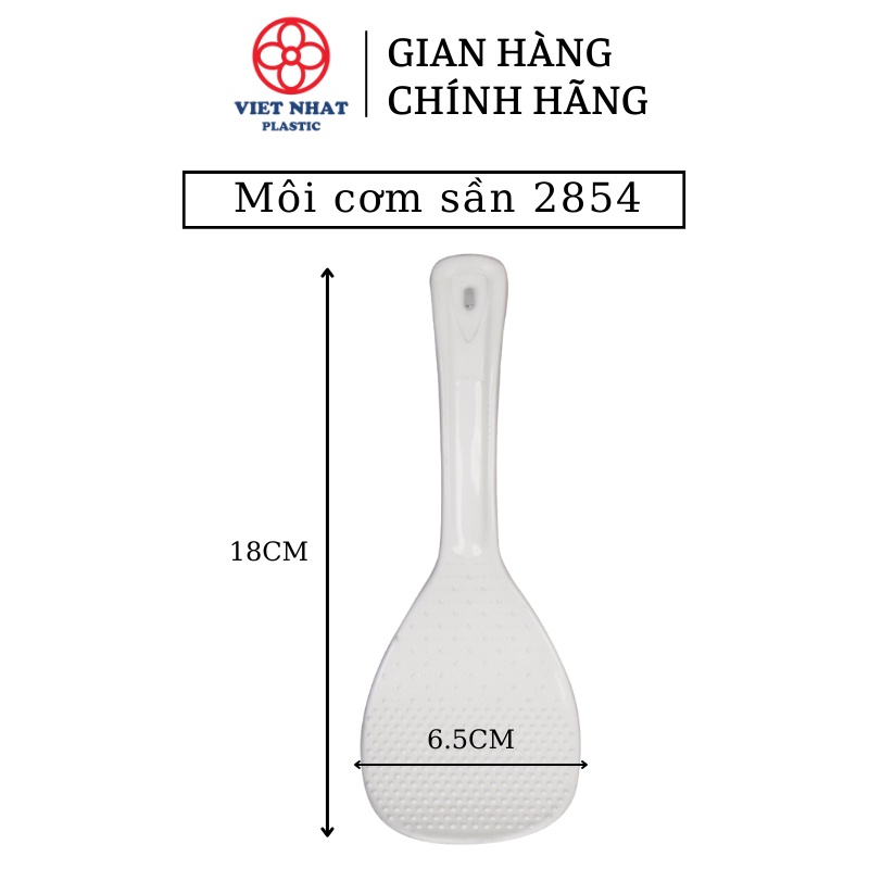 Muôi xới cơm sần chống dính Việt Nhật (2854) - Thìa, môi xới cơm cao cấp, an toàn chịu nhiệt cao - Việt Nhật Plastic HN