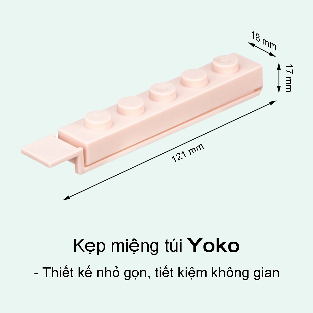 Kẹp miệng túi Yoko Inochi chất liệu nhựa nguyên sinh cao cấp phủ Ag+ kháng khuẩn khử mùi
