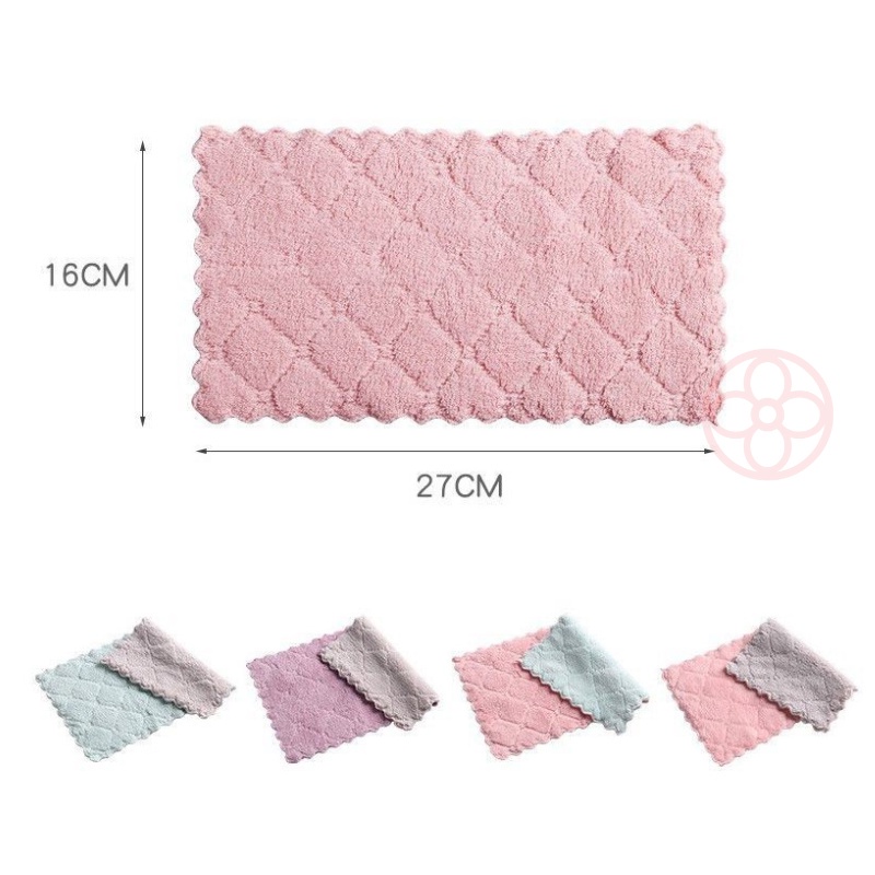 Khăn lau tay, lau bếp, lau chén đĩa đa năng 2 mặt siêu thấm 22*16cm - Việt Nhật Plastic HN