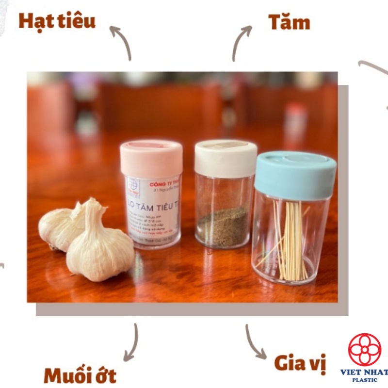 Lọ đựng tăm tiêu Việt Nhật (2972, 2970) - Việt Nhật Plastic HN