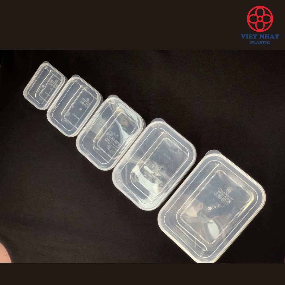 Bộ 5 hộp lạnh bầu đựng thức ăn Việt Nhật an toàn tiện lợi - Việt Nhật Plastic