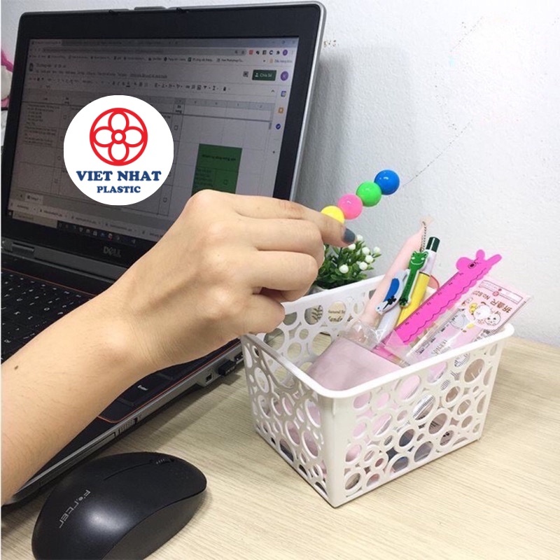 Khay A4, B5, rổ nhựa chữ nhật có quai cầm, khay văn phòng bằng nhựa - Việt Nhật Plastic HN