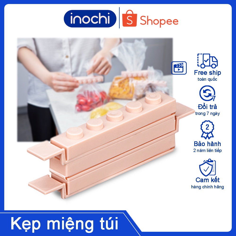 Kẹp miệng túi Yoko Inochi chất liệu nhựa nguyên sinh cao cấp phủ Ag+ kháng khuẩn khử mùi