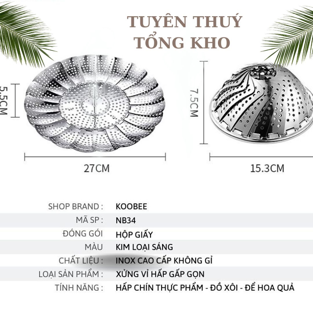 Vỉ hấp đa năng bung gập dễ dàng đồ hấp xôi, hấp bánh bao, đồ ăn cho bé