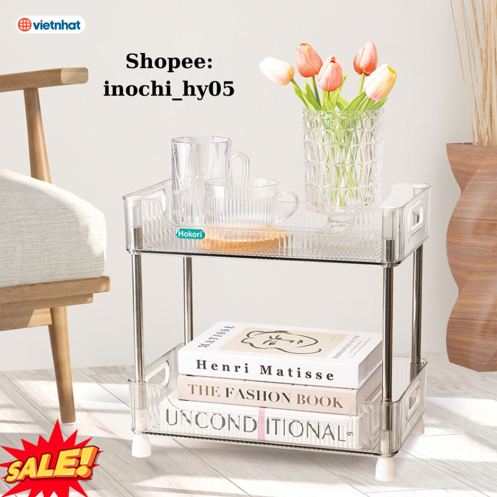 Kệ úp cốc chén đa năng 2t-3t  HOKORI- kệ đựng đồ đa năng,kệ trong suốt