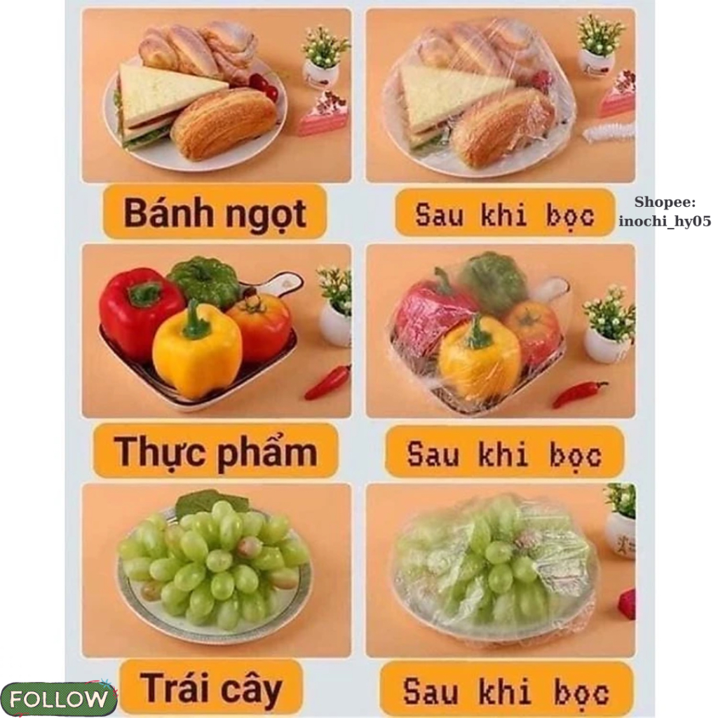 [ FREE SHIP ] Bọc Thức Ăn Hình Con Gấu Sét 100 Túi