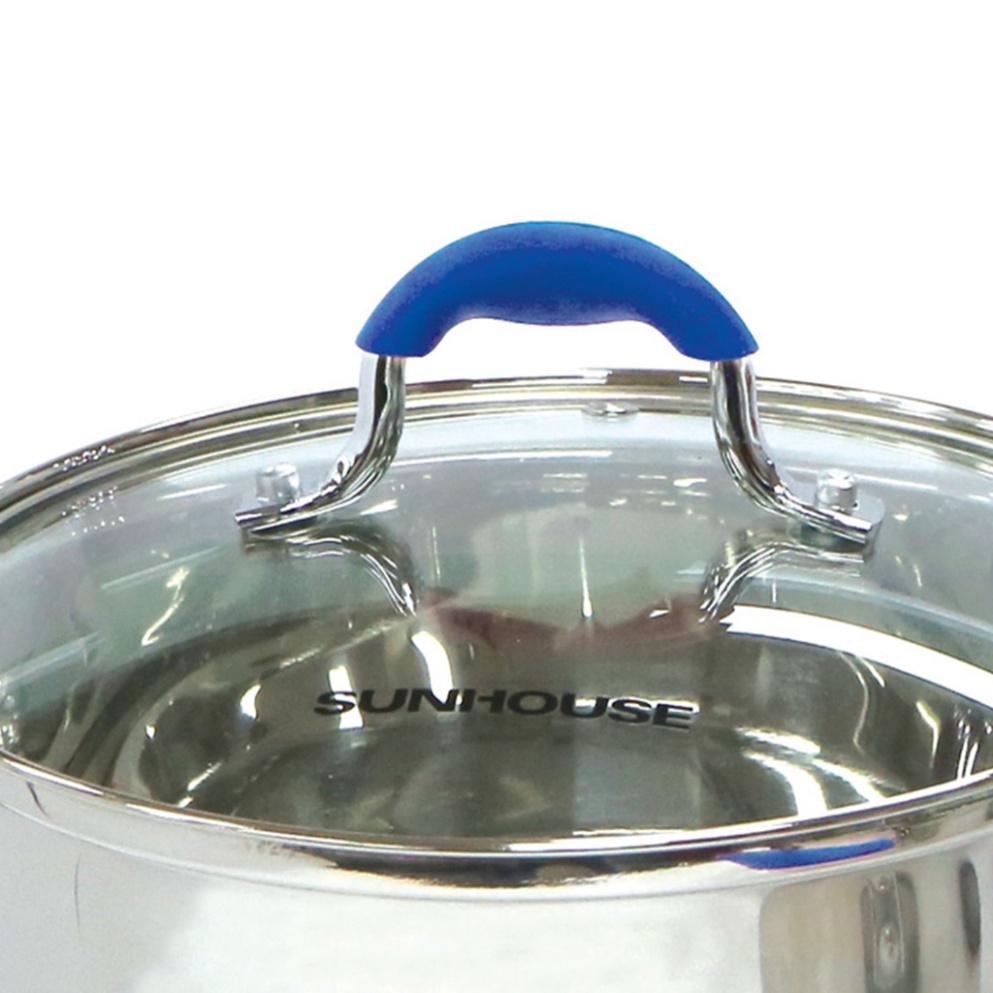 Bộ Nồi 3 Đáy Sunhouse Nắp Kính Đa Dạng Kích Thước - Chất Liệu Inox Cao Cấp An Toàn Cho Sức Khỏe