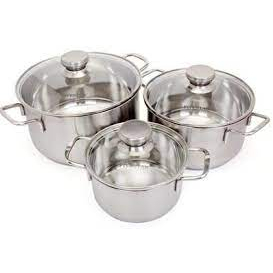 Bộ Nồi 3 Đáy Fivestar Chất Liệu Inox Bền Đẹp, Dễ Vệ Sinh Dùng Được Trên Bếp Gas, Bếp Hồng Ngoại Và Bếp Từ