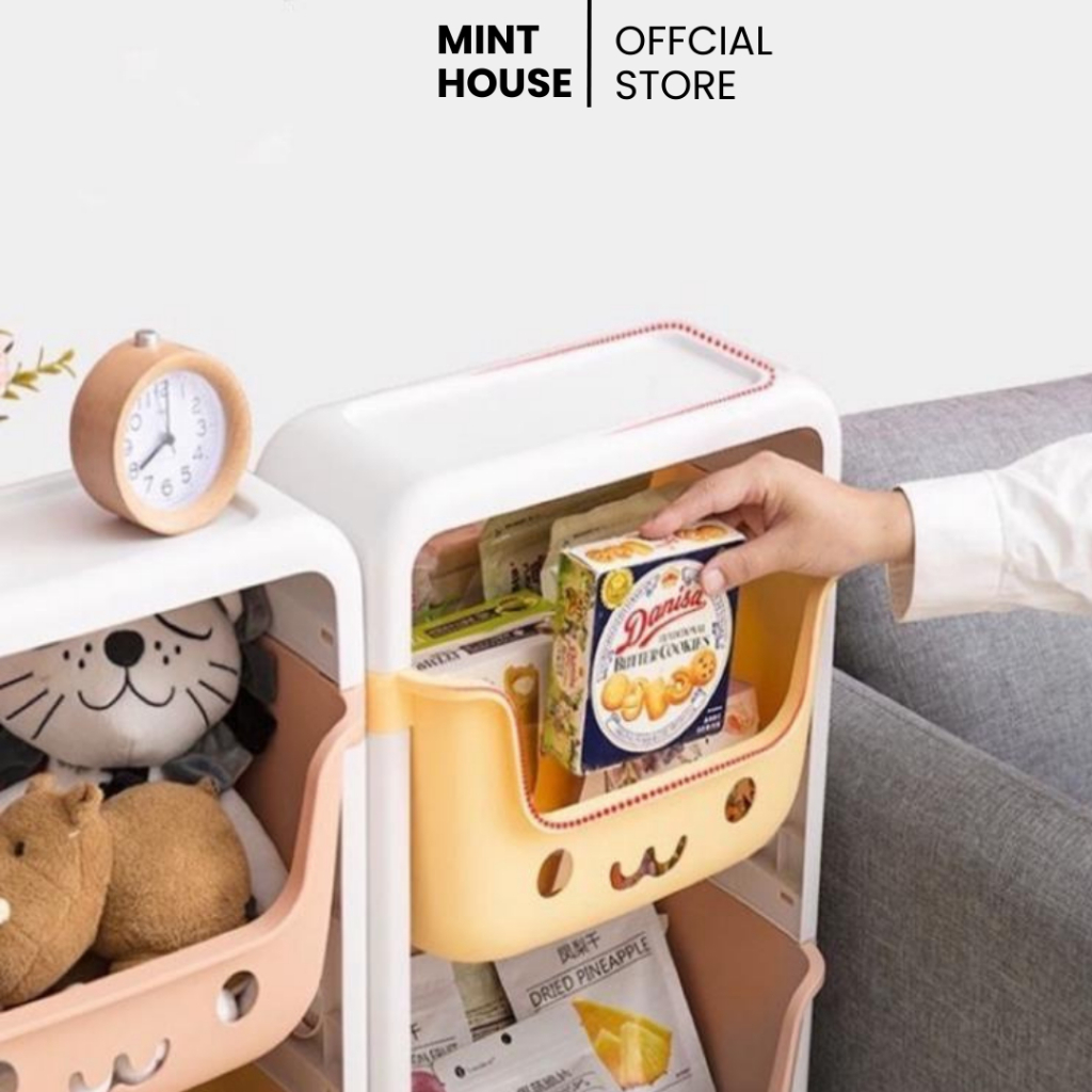 Kệ Để Đồ Hokori Đa Năng, Kệ Gấu 4 Tầng Đựng Đồ Đa Năng Có Bánh Xe Di Chuyển Dễ Dàng
