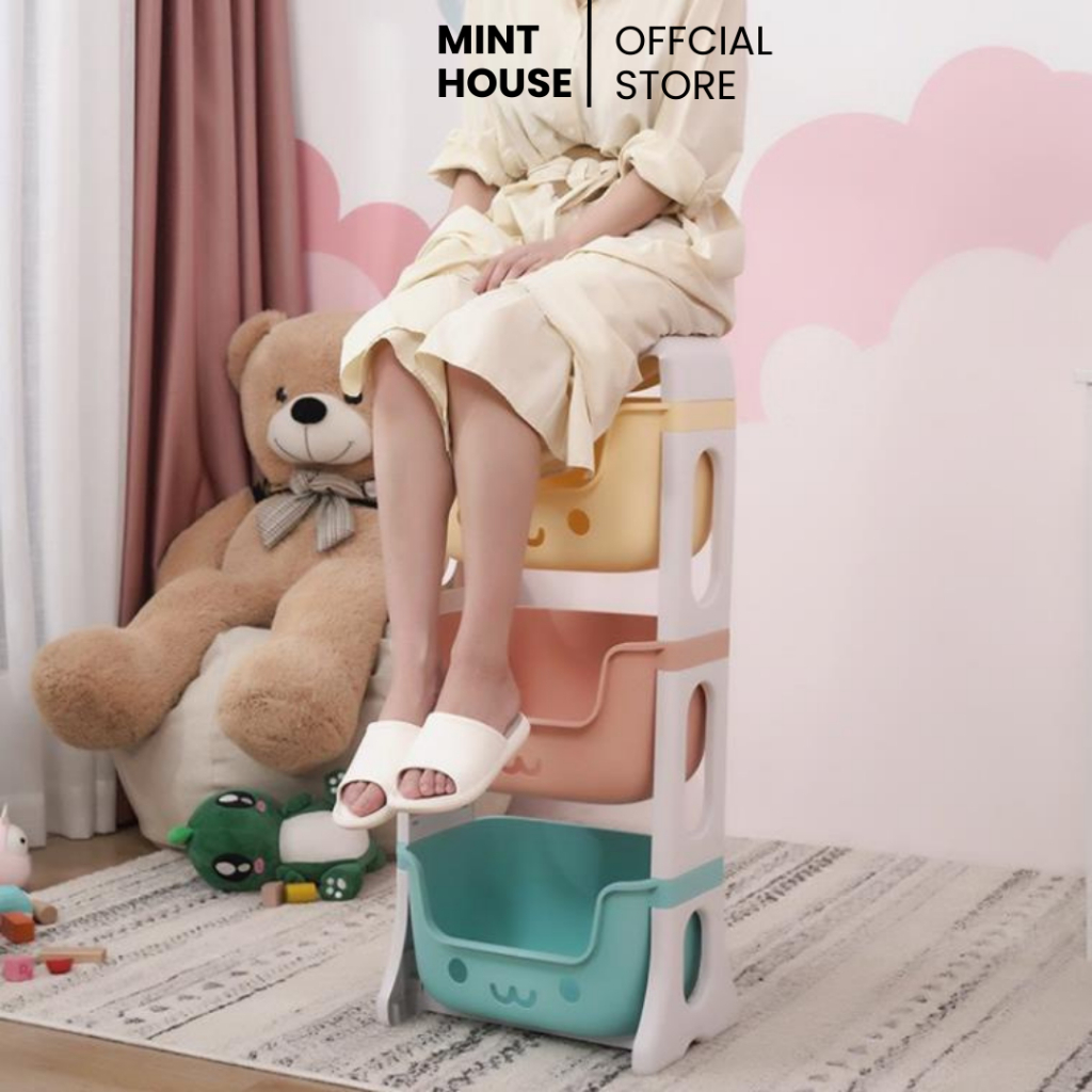 Kệ Để Đồ Hokori Đa Năng, Kệ Gấu 3 Tầng Chắc Chắn Đựng Đồ Có Bánh Xe Di Chuyển Dễ Dàng