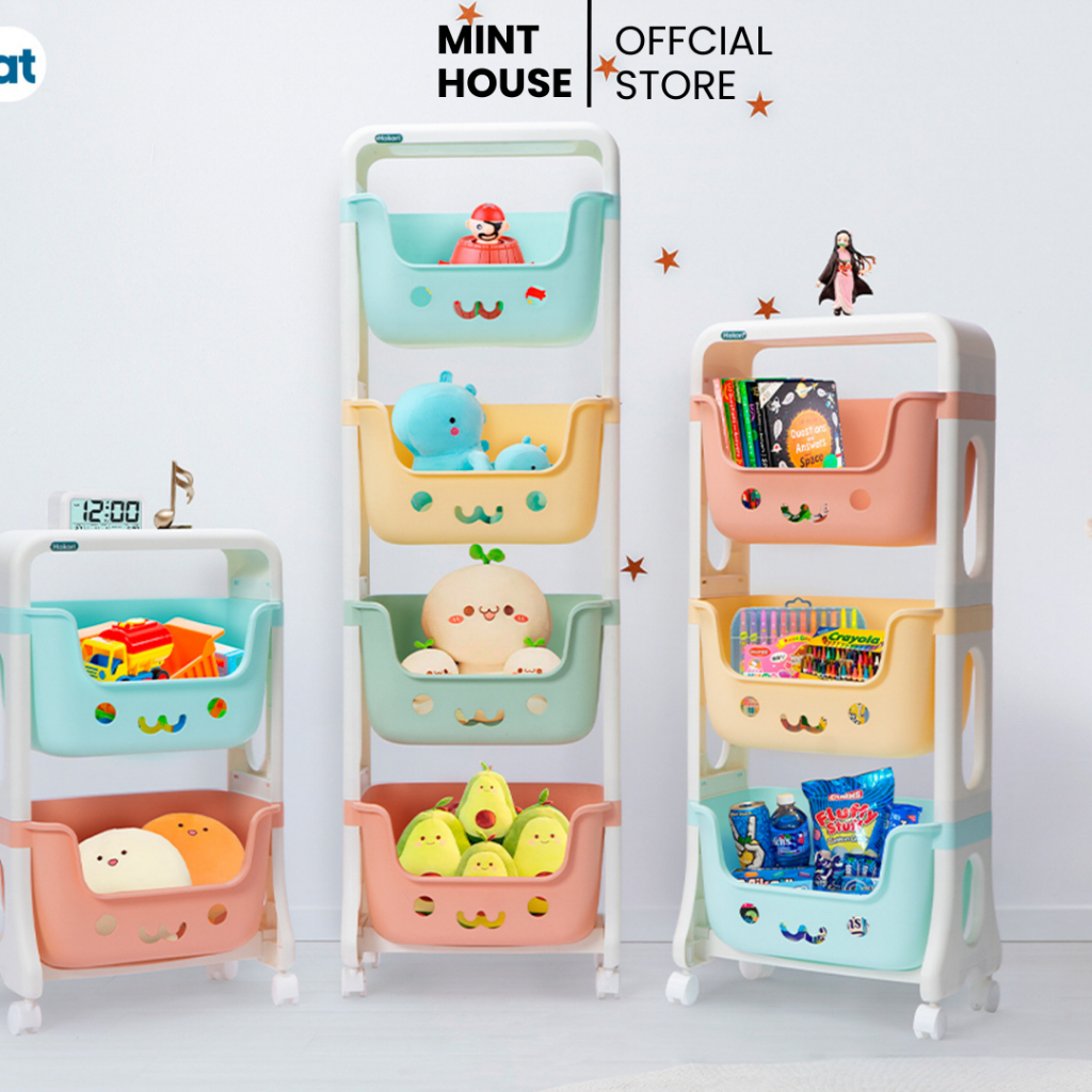 Kệ Để Đồ Hokori Đa Năng, Kệ Gấu 3 Tầng Chắc Chắn Đựng Đồ Có Bánh Xe Di Chuyển Dễ Dàng