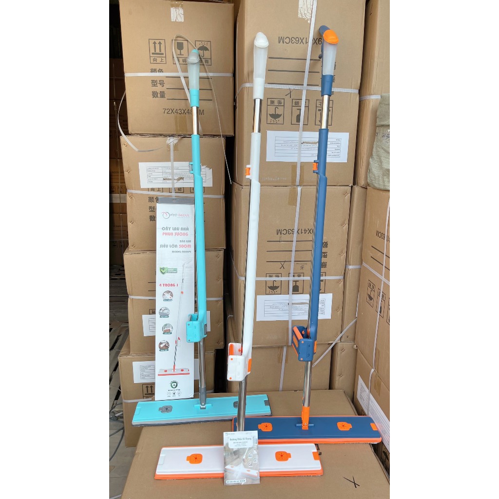 Chổi Lau Nhà Phun Sương Cỡ Lớn 50cm Kyo Seoul Cây Lau Nhà 360 Độ Đa Năng Tiện Lợi Dễ Dàng Sử Dụng