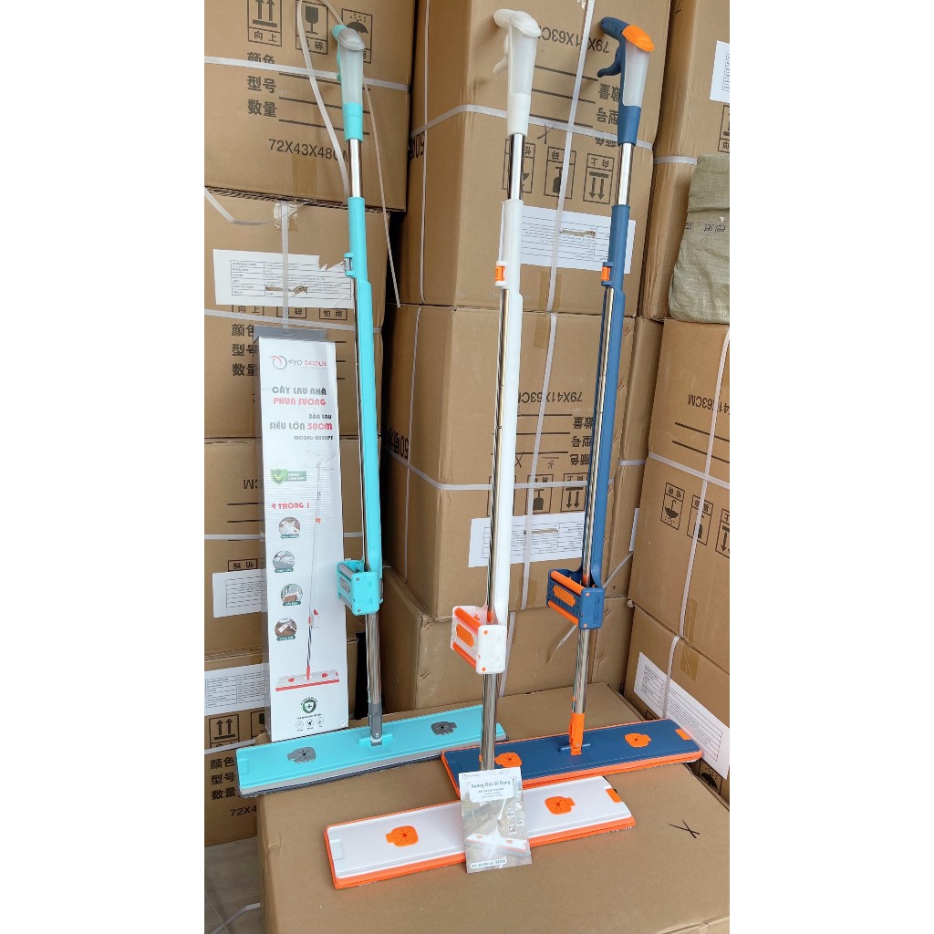 Chổi Lau Nhà Phun Sương Cỡ Lớn 50cm Kyo Seoul Cây Lau Nhà 360 Độ Đa Năng Tiện Lợi Dễ Dàng Sử Dụng