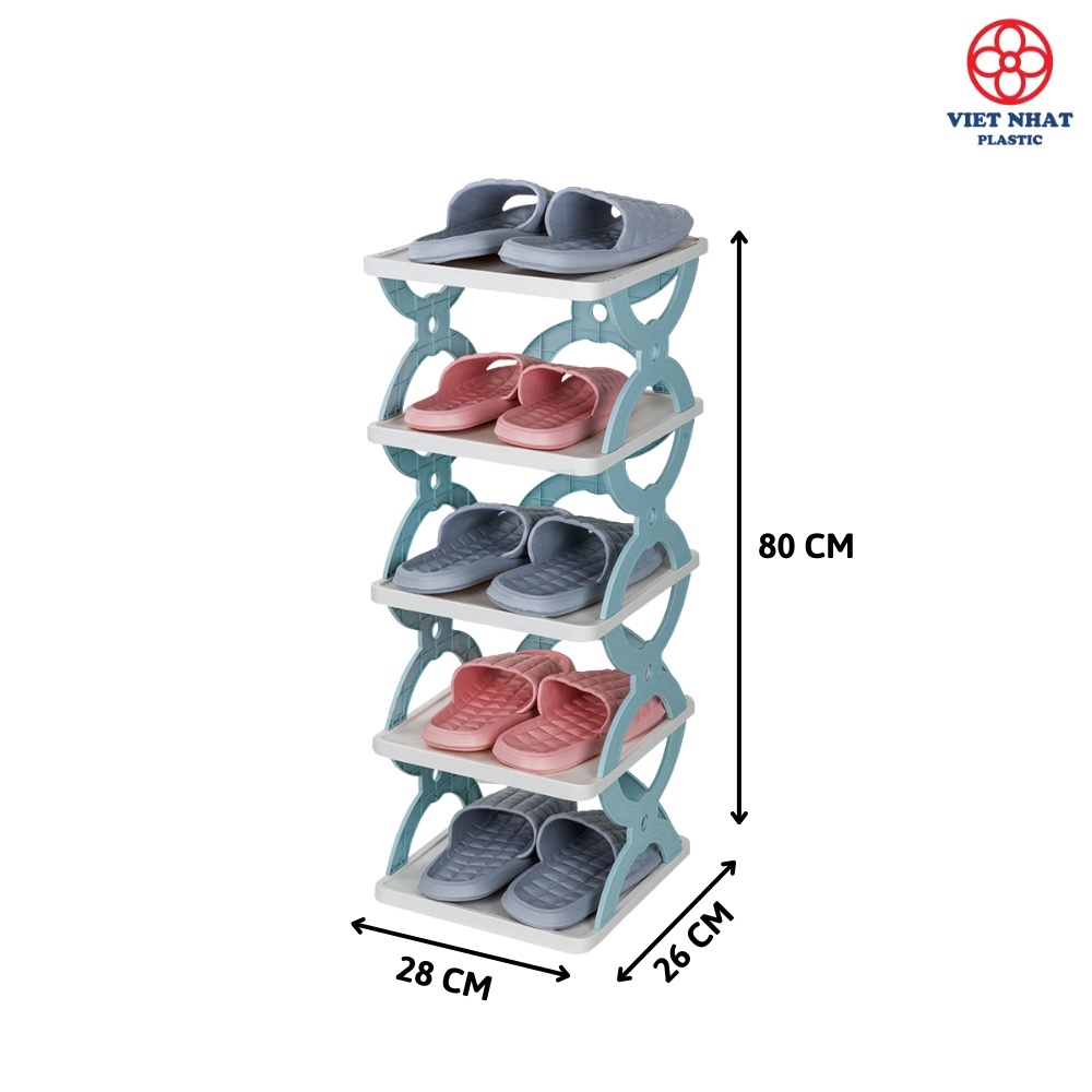 Kệ Để Giày Dép Chữ X 5 Tầng 5582 Việt Nhật, Kệ X Dễ Tháo Lắp Chịu Lực Tốt, Độ Bền Cao