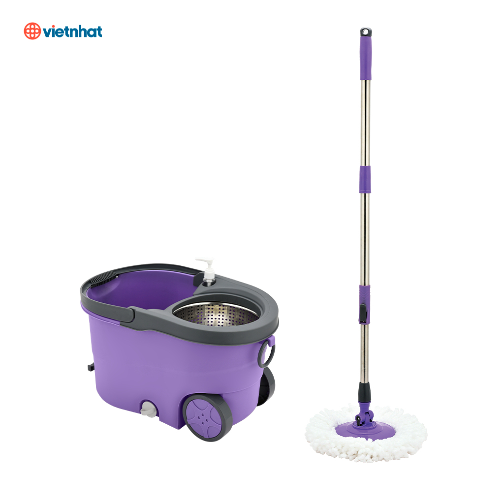 Bộ Chổi Lau Nhà Tự Vắt Cao Cấp Hokori, Bộ Lau Nhà Thông Minh Việt Nhật Cao Cấp Có Kèm Cây Lau Nhà Đa Năng