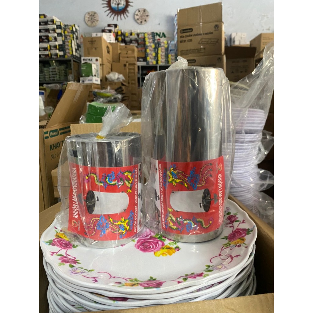 Khuôn giò chả, chả lụa loại 1kg, 2kg - Khuôn làm giò Inox cao cấp hàng xịn