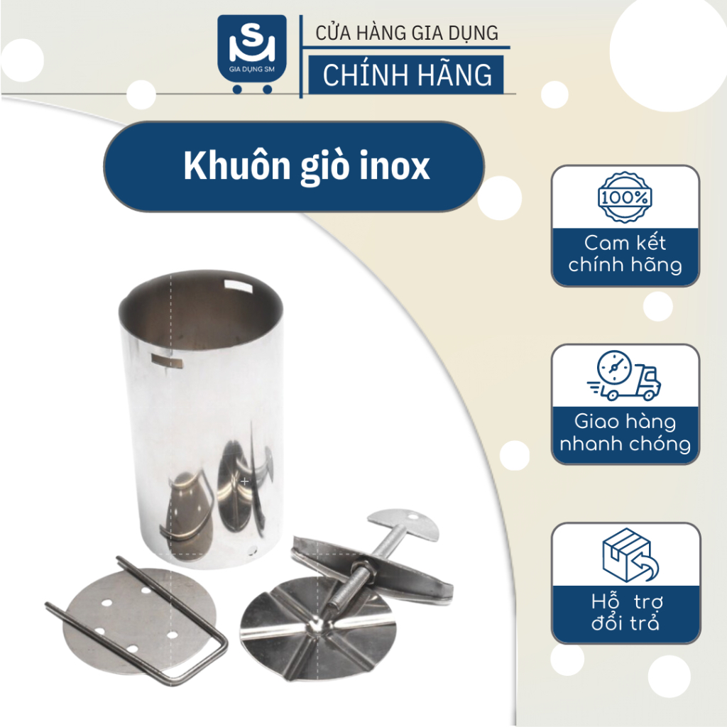 Khuôn giò chả, chả lụa loại 1kg, 2kg - Khuôn làm giò Inox cao cấp hàng xịn
