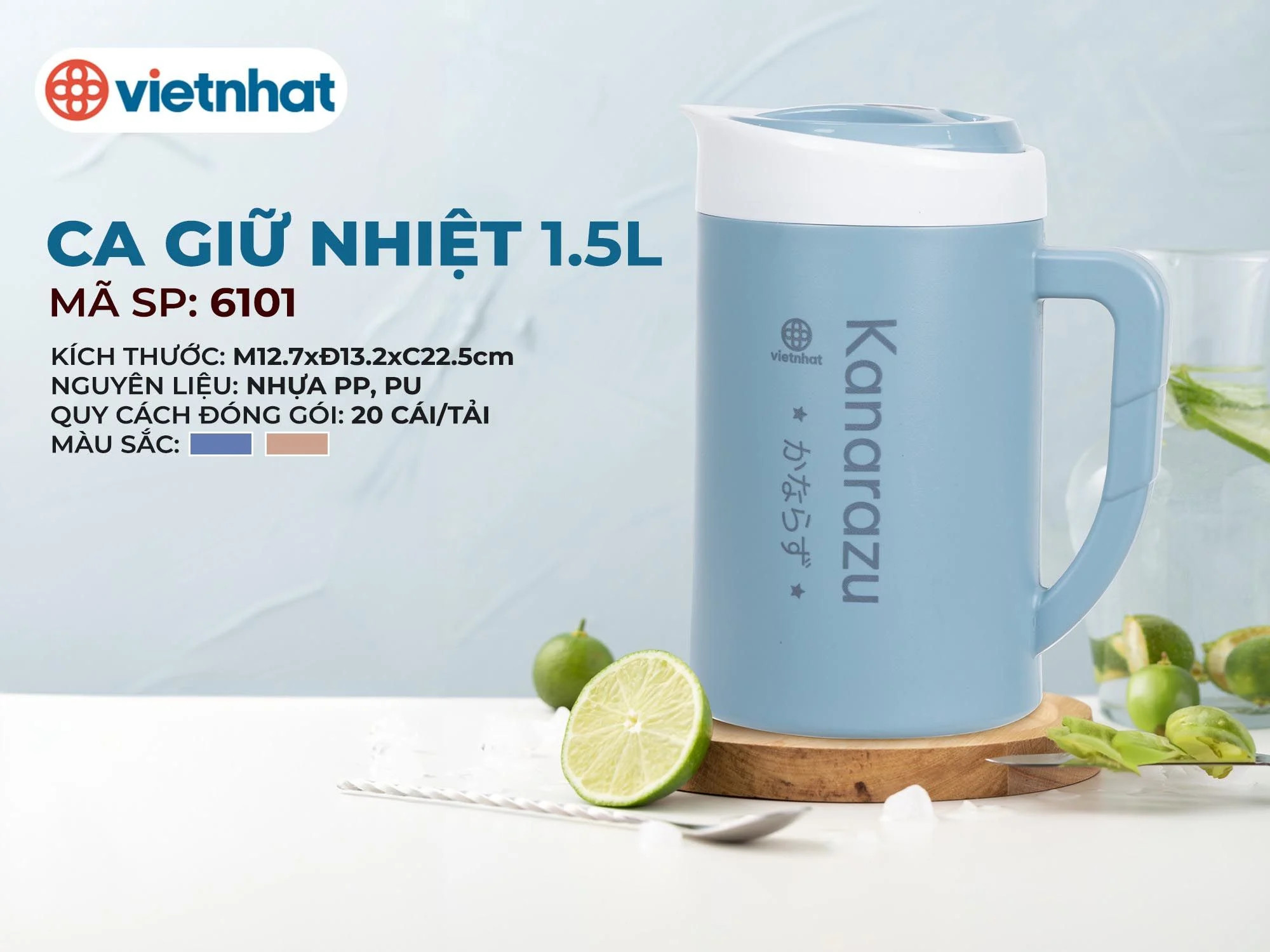 (Việt Nhật) Ca giữ nhiệt 1.5L 6101
