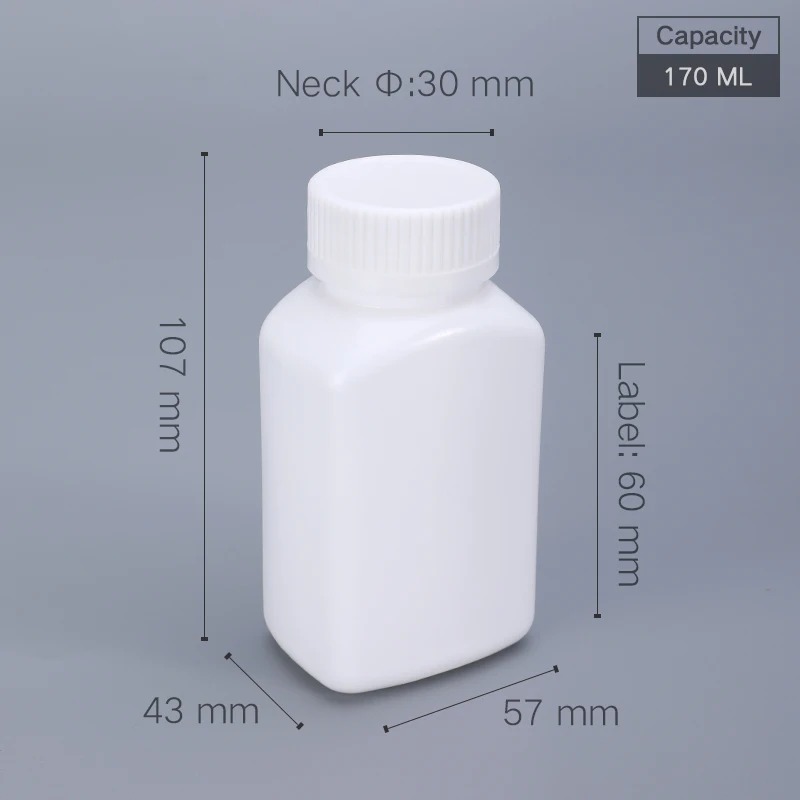 CHAI NHỰA HDPE ĐỰNG THUỐC VIÊN/THUỐC BỘT DƯỢC PHẨM; DUNG TÍCH 20ML - 200ML