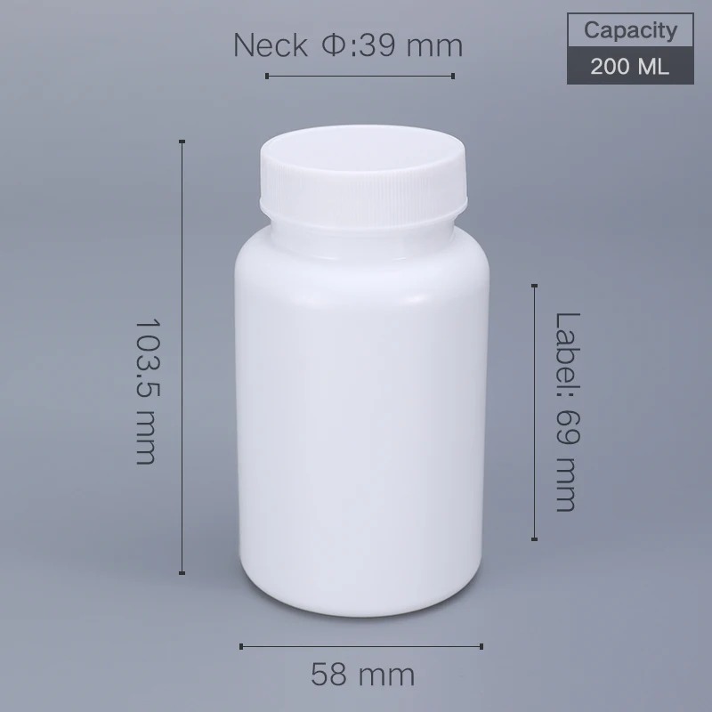 CHAI NHỰA HDPE ĐỰNG THUỐC VIÊN/THUỐC BỘT DƯỢC PHẨM; DUNG TÍCH 20ML - 200ML