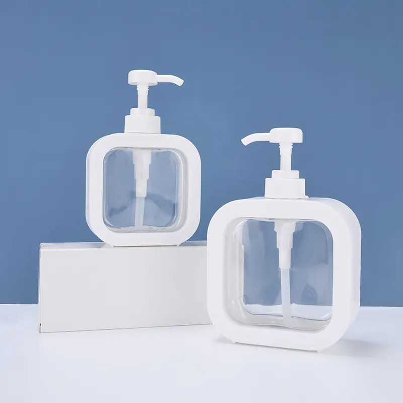 CHAI DẦU GỘI/SỮA TẮM DÁNG VUÔNG NHỰA PET ; DUNG TÍCH 300ML - 500ML