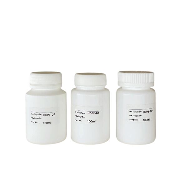 CHAI NHỰA HDPE ĐỰNG THUỐC VIÊN DƯỢC PHẨM; DUNG TÍCH 100ML