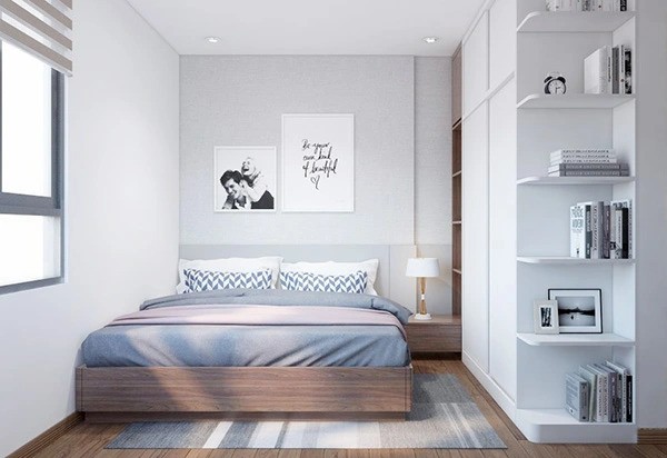 Cách bố trí giường lớn cho phòng ngủ nhỏ