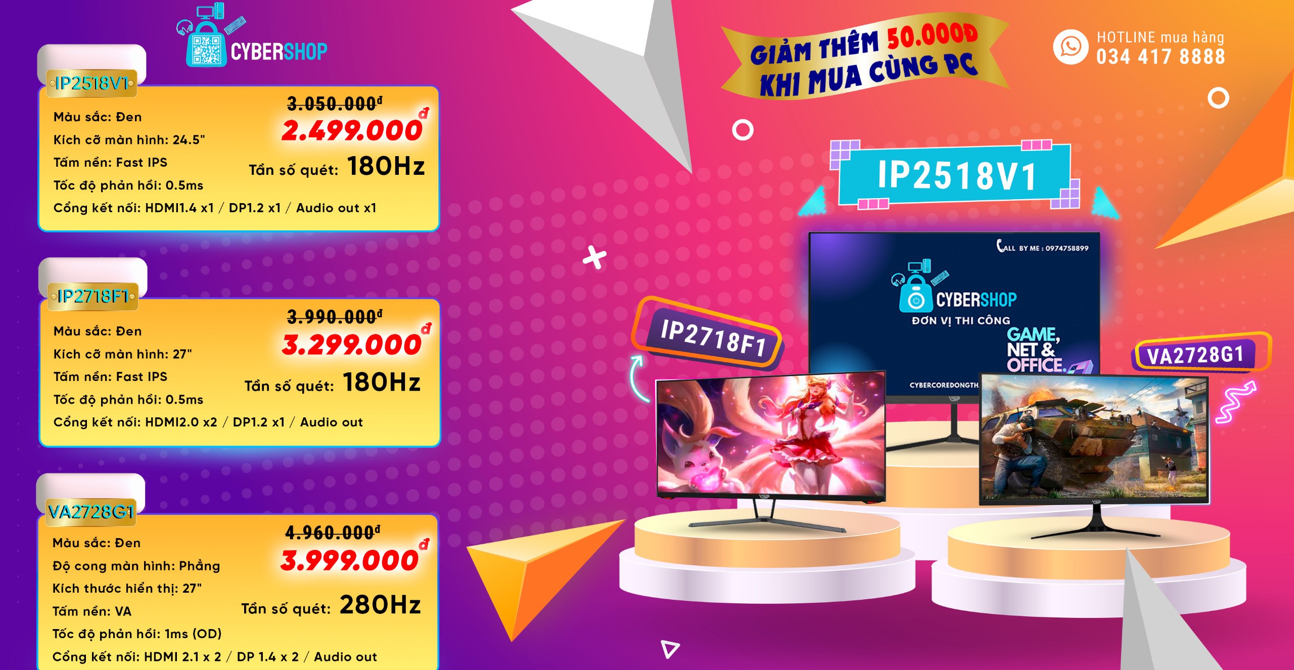 MÀN HÌNH VSP SALE CHẠM ĐÁY