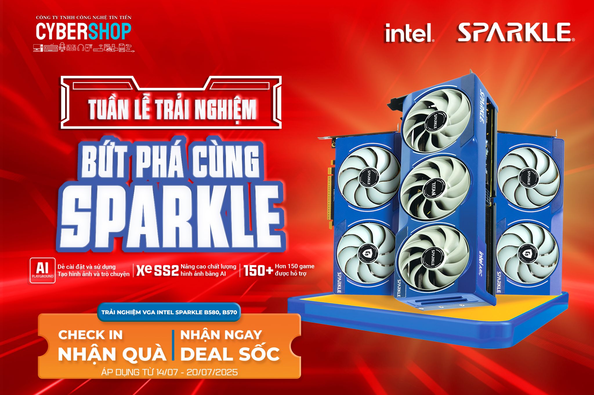 Tuần Lễ Trải Nghiệm Bứt Phá Cùng Sparkle Tại CyberShop  – Deal Sốc, Quà Tặng Check-in Hấp Dẫn!