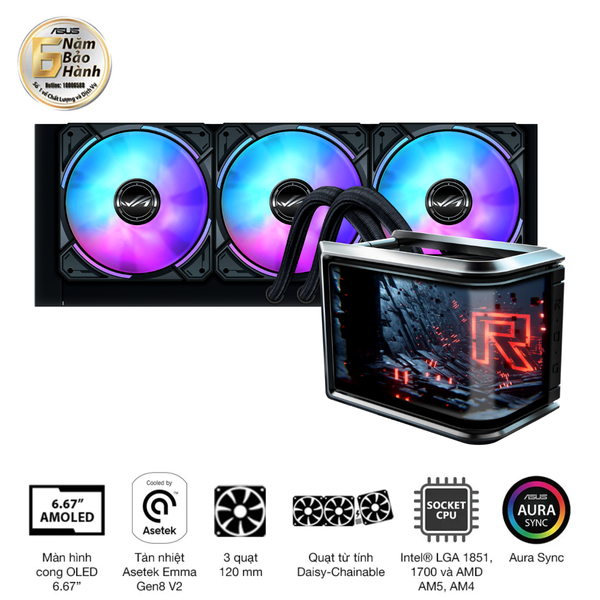 Tản nhiệt nước ASUS ROG Ryuo IV SLC 360 ARGB
