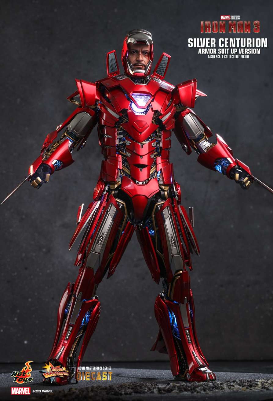 Hottoys MMS618: Hottoys Ironman Mark 33 Silver Centurion (Armor Suit Up ver.)