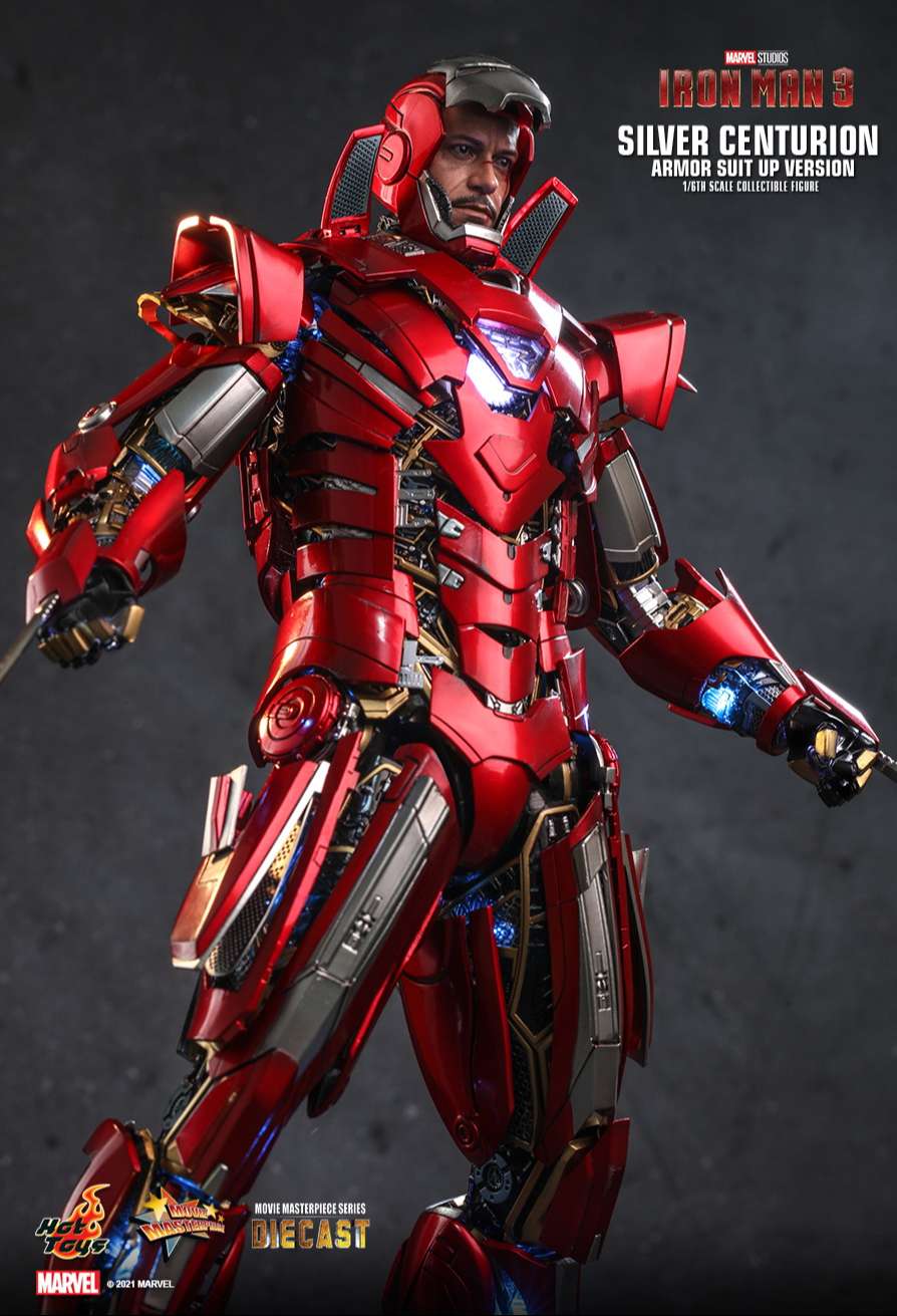 Hottoys MMS618: Hottoys Ironman Mark 33 Silver Centurion (Armor Suit Up ver.)