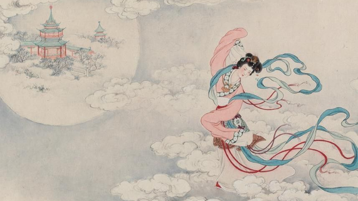 Những tiên linh trên cung trăng: Hằng Nga, Ngô Cương và Thỏ Ngọc 