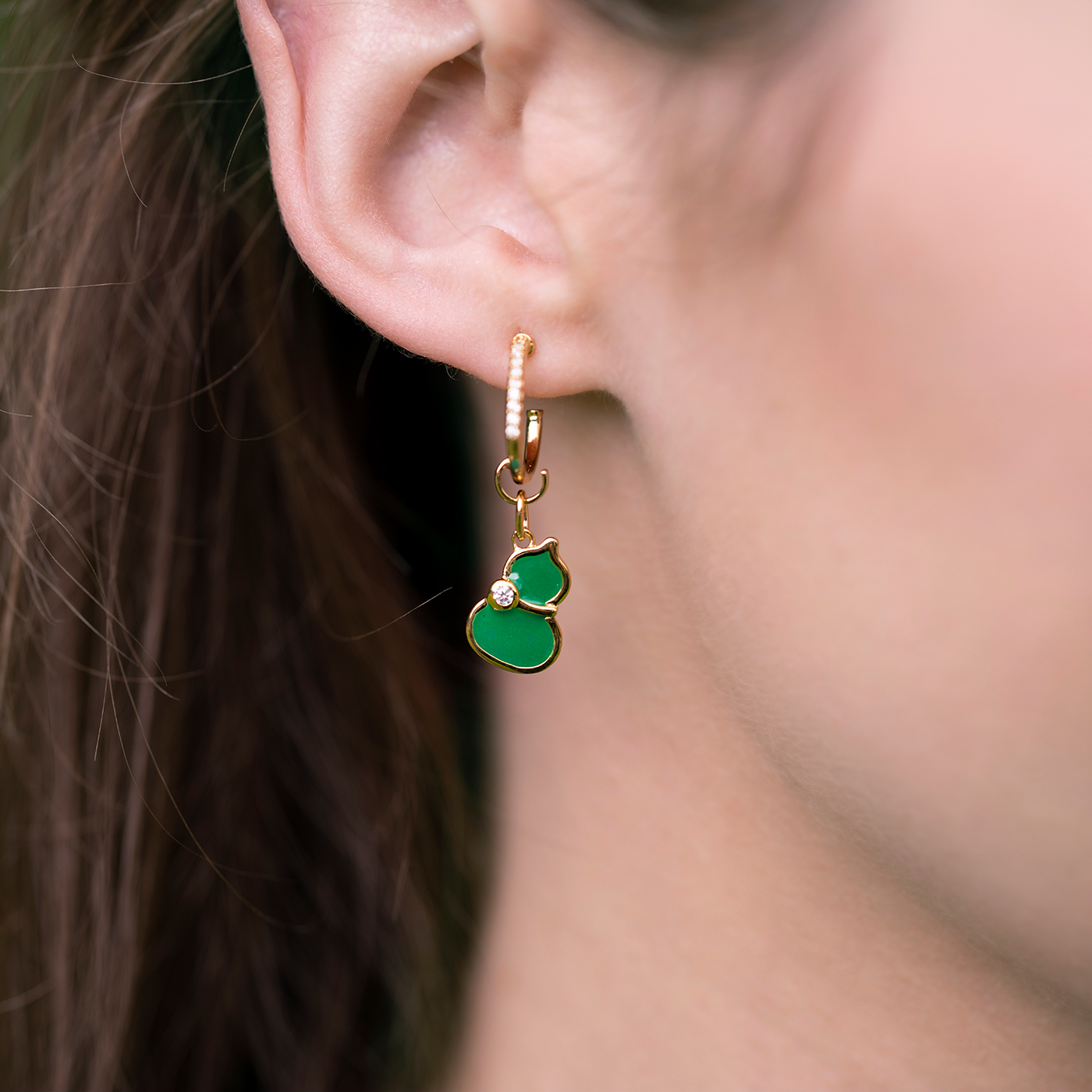 Charm Hồ Lô Diệu Kỳ - Xanh lá viền vàng