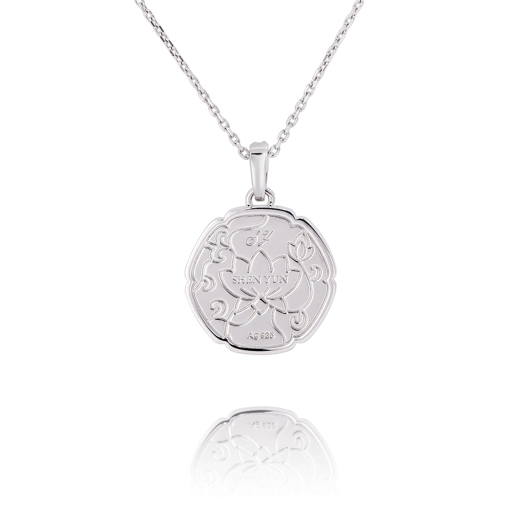 Dây chuyền Hoa Sen Xanh Trắng