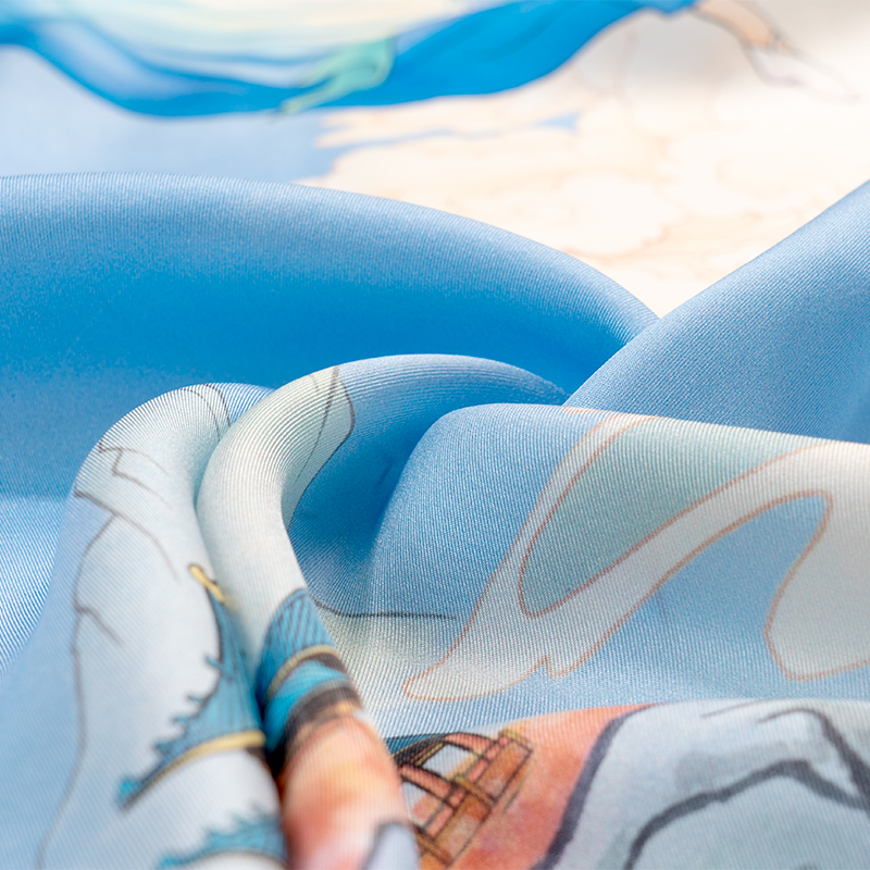 Khăn lụa dài Phụng Tiên Trên Thế Giới Sapphire