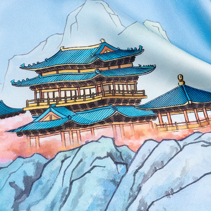 Khăn lụa dài Phụng Tiên Trên Thế Giới Sapphire