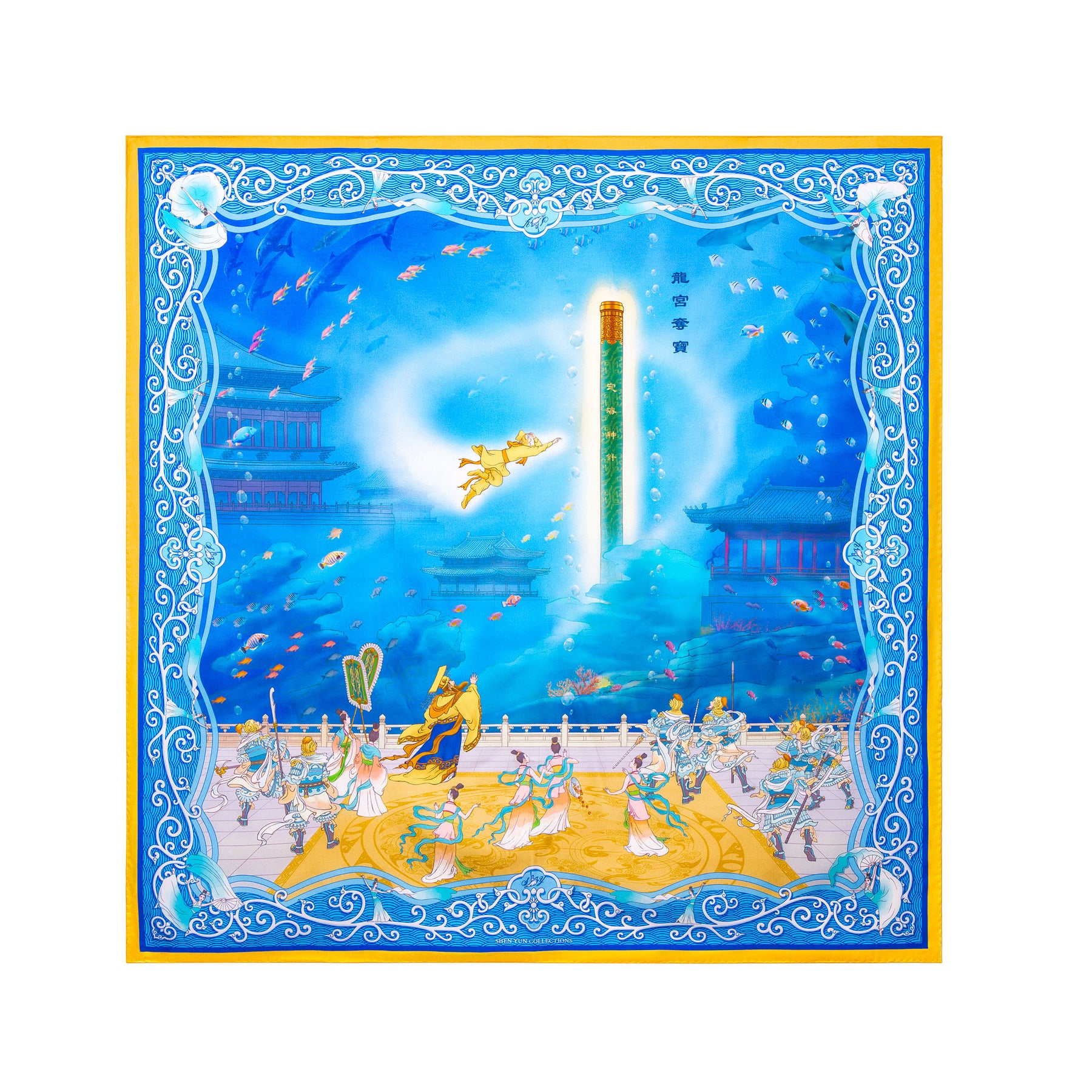 Khăn lụa Tôn Ngộ Không Xuống Long Cung