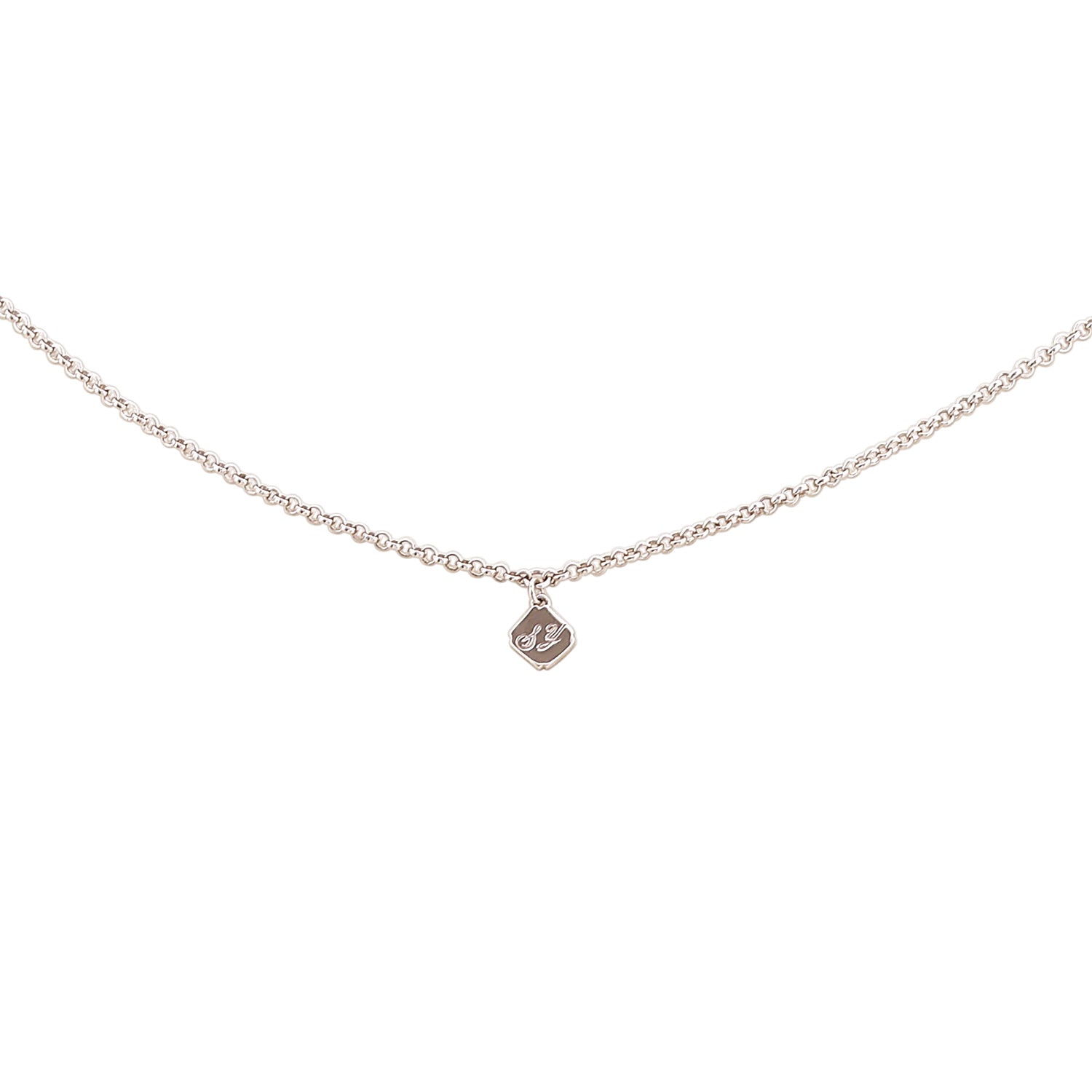 Dây chuyền dài - Mẫu đơn màu bạc 35"