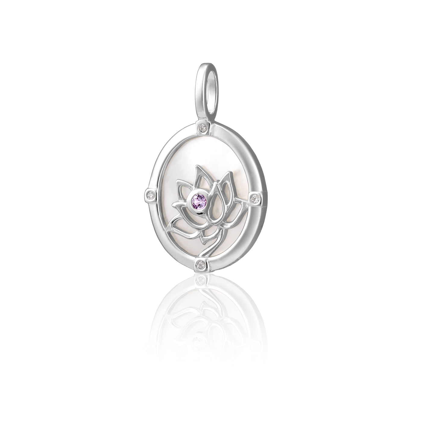 Charm Hoa Sen Cao Quý - Bạc