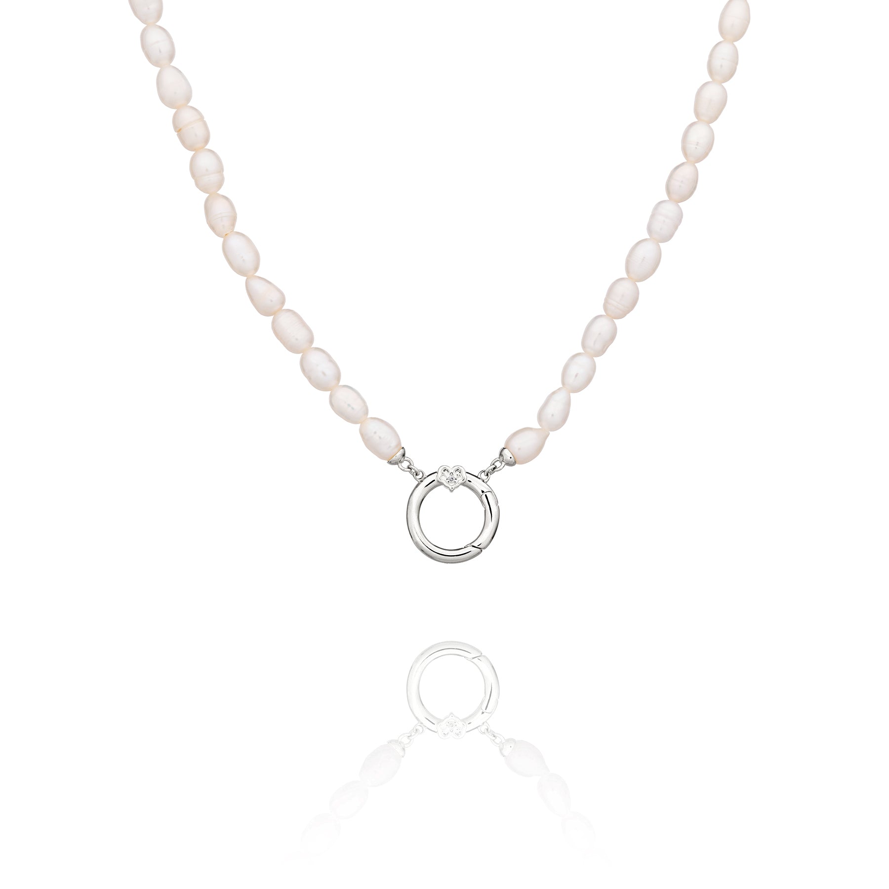 Dây chuyền ngọc trai - Màu bạc (Pearl Charm Clasp)