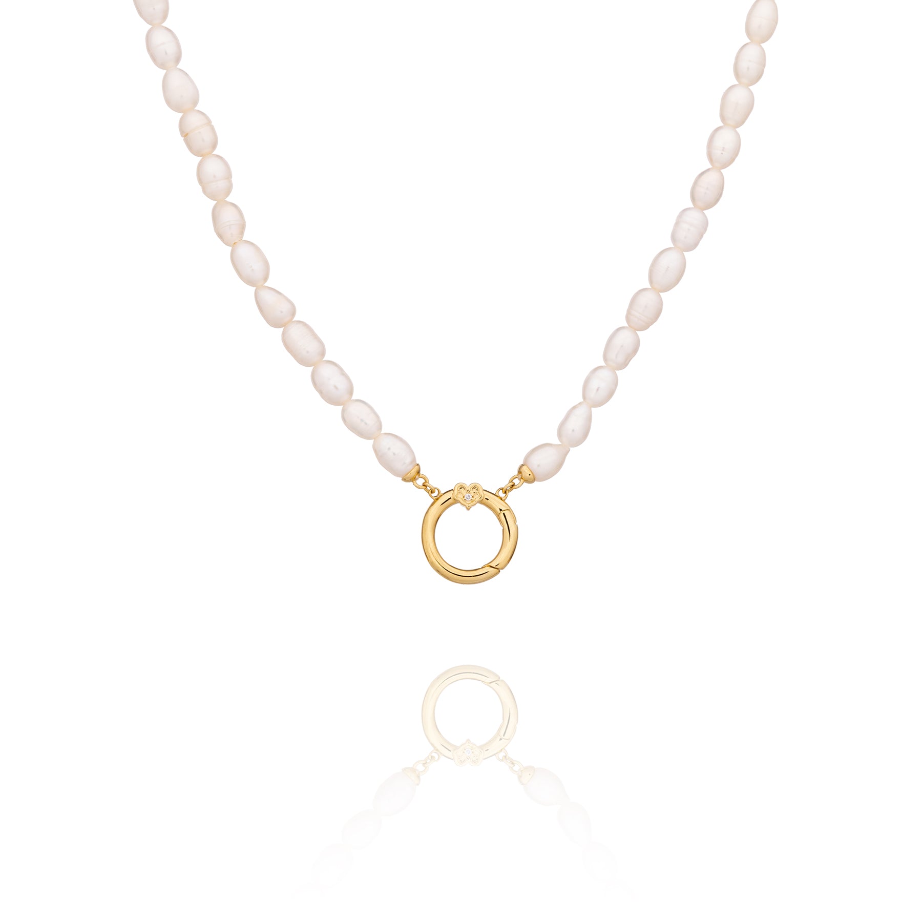 Dây chuyền ngọc trai - Màu vàng (Pearl Charm Clasp)